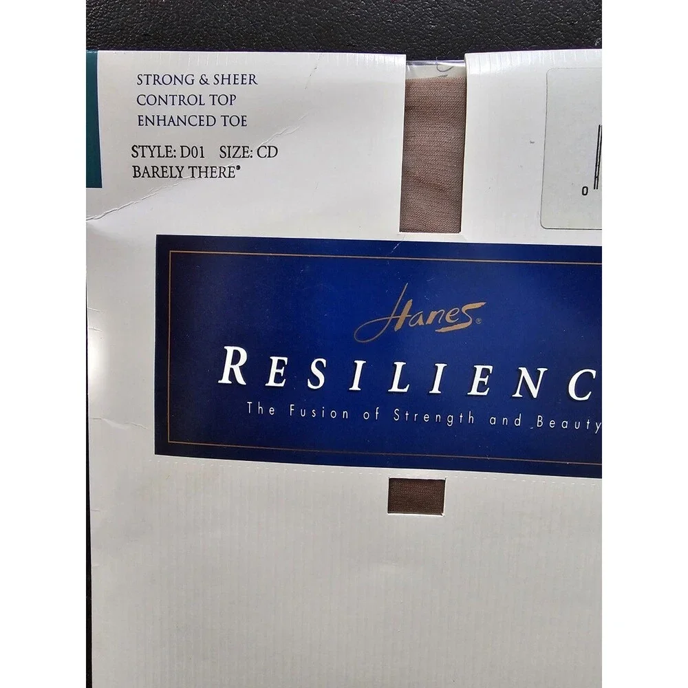 Hanes Resilience Pantyhose Womens Control Top Style D01 Barely There Size CD